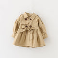 Veste d'automne pour filles, vêtements pour enfants, trench, manteaux pour filles, vêtements d'extérieur avec ceinture, de 0 à 4 ans, nouvelle collection