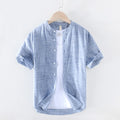 Casual Shirts Men Basic Classic White Hawaiian Shirt Male Long Sleeve