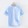 Casual Shirts Men Basic Classic White Hawaiian Shirt Male Long Sleeve