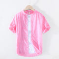 Casual Shirts Men Basic Classic White Hawaiian Shirt Male Long Sleeve