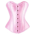 Corset Top Bustiers Overbust Satin Sexy Corsets Victoriens Corselet Brocart Vintage Style Femmes Rose Vert