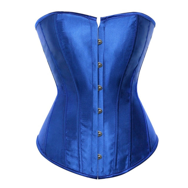 Corset Top Bustiers Overbust Satin Sexy Corsets Victoriens Corselet Brocart Vintage Style Femmes Rose Vert