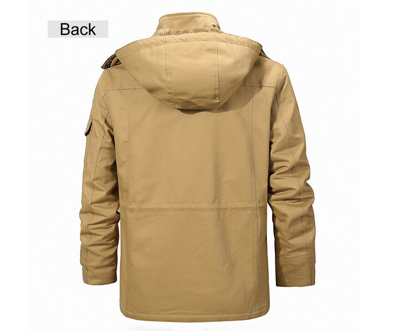 Winter Men's Fleece Warm Jackets Men Thermal Thick Hooded Coats Outerwear Male Army Military Jackets Mens Clothing
