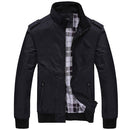 Mens Jackets Spring Autumn Casual Coats Solid Color Mens Sportswear Stand Collar Slim Jackets Male Bomber Jackets