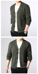 Pull Hommes Cardigan Épais Slim Fit Pulls Tricots Chaud Hiver Style Casual Vêtements Homme