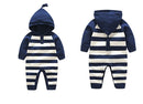 Newest Baby Spring Autumn Rompers For Newborn Knitted Sweater Hooded Jumpsuit Baby New Year Clothing Kids Body suit