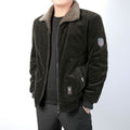 Winter Men's Bomber Jacket Man Corduroy Cotton Warm Padded Coats Casual Outwear Thermal Jackets Mens Clothing