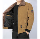 Winter Men's Bomber Jacket Man Corduroy Cotton Warm Padded Coats Casual Outwear Thermal Jackets Mens Clothing