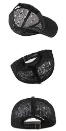 Adjustable Size Women's Hollow Breathable Baseball Caps Mesh Cap Summer New Ventilation Lace Female Hat Cap