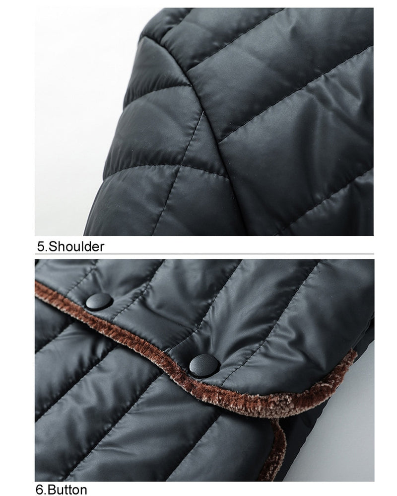 Mens Bomber Jackets Male Fleece Thick Warm Windbreaker Jacket Mens Fur Collar Baseball Parkas Coats Clothing