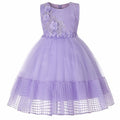 Baby Girl Princess Ball Gown Dress Flower Lace Children Bridemaid For Wedding Formal Party Prom Dresses Children Clothing 2-15 Y