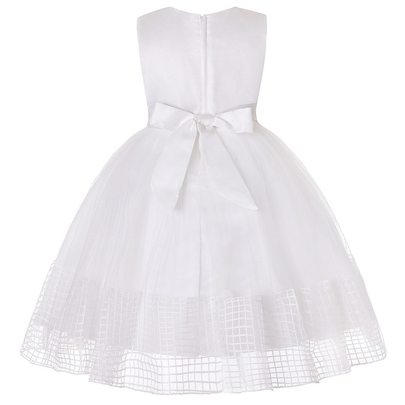Baby Girl Princess Ball Gown Dress Flower Lace Children Bridemaid For Wedding Formal Party Prom Dresses Children Clothing 2-15 Y