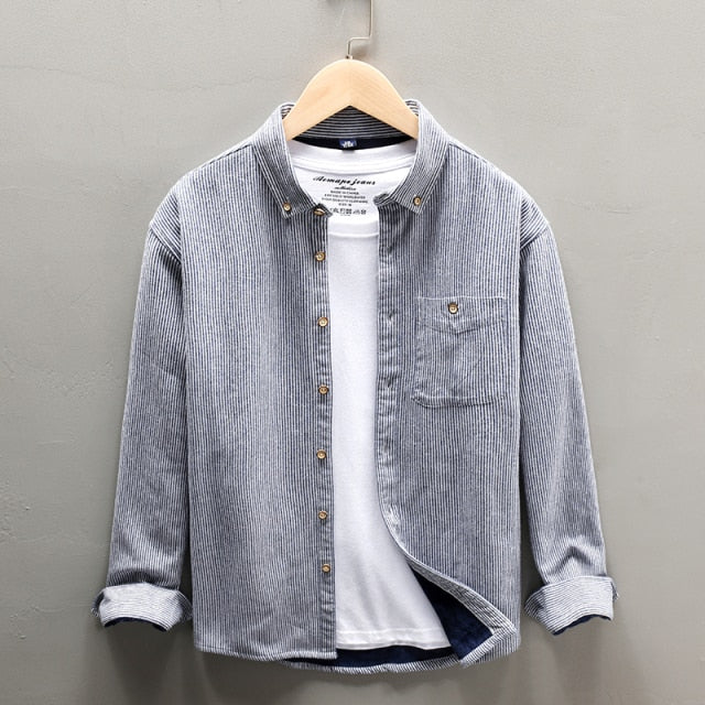 Nouveau hiver chemise épaisse pour hommes à manches longues flanelle garder au chaud rayé chemise de haute qualité mâle hauts vêtements