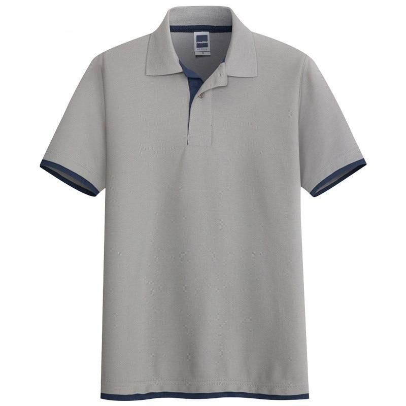 Summer Men Casual Polo Shirts Tops Trendy Men's Solid Color Polo Shirt Comfortable Slim Lapel Polo Shirt Male