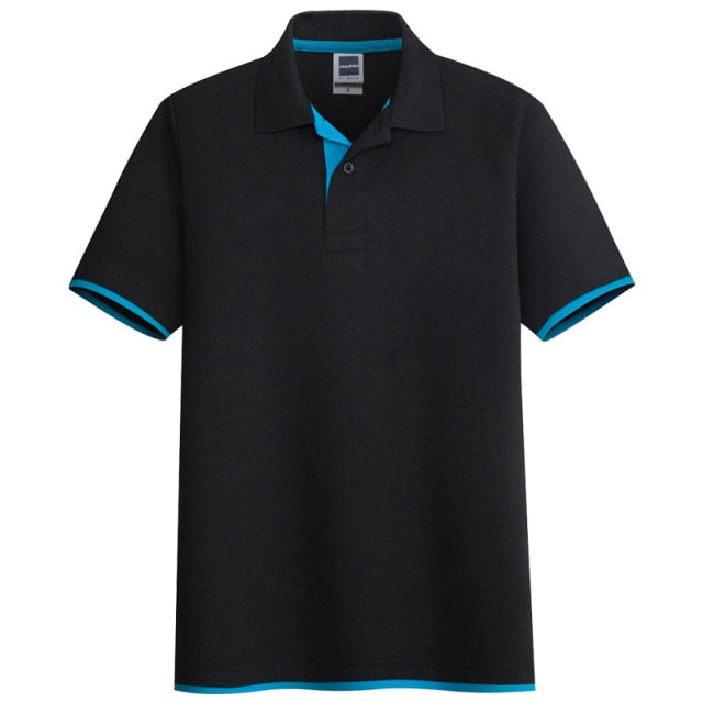 Summer Men Casual Polo Shirts Tops Trendy Men's Solid Color Polo Shirt Comfortable Slim Lapel Polo Shirt Male