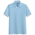 Summer Men Casual Polo Shirts Tops Trendy Men's Solid Color Polo Shirt Comfortable Slim Lapel Polo Shirt Male