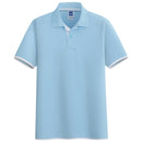 Summer Men Casual Polo Shirts Tops Trendy Men's Solid Color Polo Shirt Comfortable Slim Lapel Polo Shirt Male