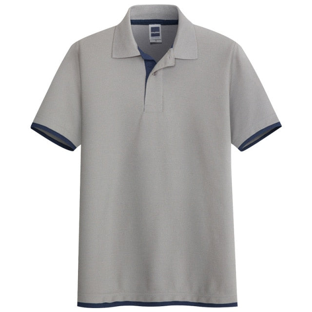 Summer Men Casual Polo Shirts Tops Trendy Men's Solid Color Polo Shirt Comfortable Slim Lapel Polo Shirt Male