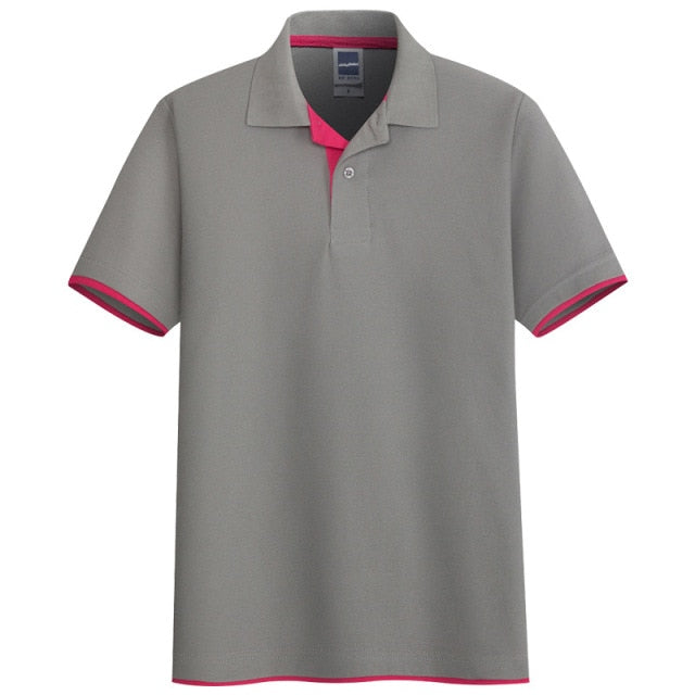 Summer Men Casual Polo Shirts Tops Trendy Men's Solid Color Polo Shirt Comfortable Slim Lapel Polo Shirt Male