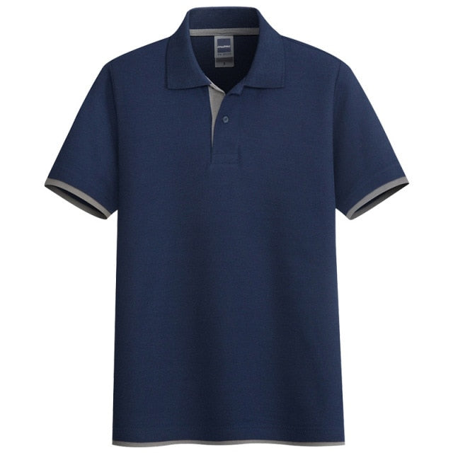 Summer Men Casual Polo Shirts Tops Trendy Men's Solid Color Polo Shirt Comfortable Slim Lapel Polo Shirt Male