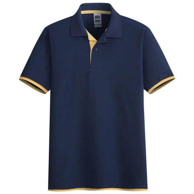 Summer Men Casual Polo Shirts Tops Trendy Men's Solid Color Polo Shirt Comfortable Slim Lapel Polo Shirt Male