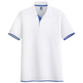 Summer Men Casual Polo Shirts Tops Trendy Men's Solid Color Polo Shirt Comfortable Slim Lapel Polo Shirt Male