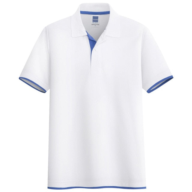 Summer Men Casual Polo Shirts Tops Trendy Men's Solid Color Polo Shirt Comfortable Slim Lapel Polo Shirt Male