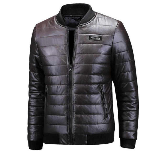 Warm Autumn Winter Leather Jacket Men Casual Mens Motorcycle Leather Jackets and Coats