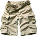 Été chaud de haute qualité hommes Cargo Shorts multi-poches coton hommes pantalons courts entraînement Bermuda (ceinture gratuite)