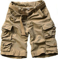 Été chaud de haute qualité hommes Cargo Shorts multi-poches coton hommes pantalons courts entraînement Bermuda (ceinture gratuite)