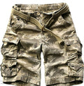 Summer Hot High Quality Mens Cargo Shorts Multi-pocket Cotton Men Short Pants Workout Bermuda Shorts ( Free Belt )