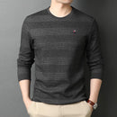 Hommes Slim Fit à manches longues t-shirt col rond à manches longues hommes hauts vêtements décontractés pour hommes