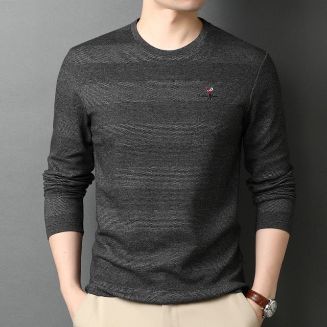 Men Slim Fit Long Sleeve t Shirt O Neck Long Sleeve Mens Tops Casual Mens Clothes