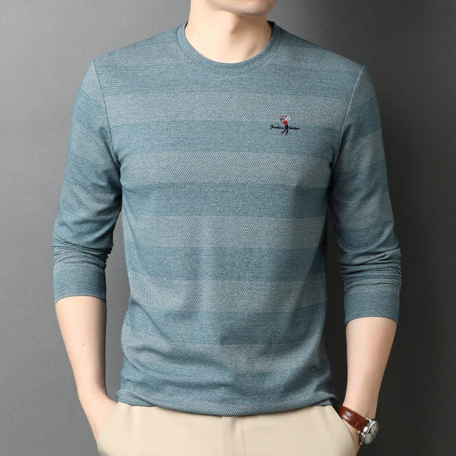 Men Slim Fit Long Sleeve t Shirt O Neck Long Sleeve Mens Tops Casual Mens Clothes
