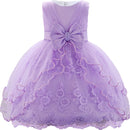 Embroidery Baby Girl Dress for Infant 6-24 Month Baby Girls First Year Birthday Dresses Beaded Flower Sleeveless Princes