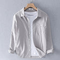 Chemises décontractées pour hommes, simple boutonnage, Slim, jaune uni, manches longues, vêtements