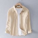 Mens Casual Shirts Single Breasted Slim Solid Yellow Long Sleeve Clothing