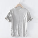 Summer T Shirt Men Short Sleeve O-NECK Breathable Cotton Soft Yellow Casual T-shirt High Quality