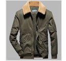 Hiver Hommes Bomber Veste Casual Mâle Outwear Polaire Col De Fourrure Chaud Manteaux Rétro Militaire Vestes Homme Vêtements