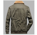Hiver Hommes Bomber Veste Casual Mâle Outwear Polaire Col De Fourrure Chaud Manteaux Rétro Militaire Vestes Homme Vêtements
