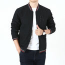 Hommes Bomber Zipper Veste Double-Côté Porter Coton Manteaux Casual Outwear Slim Fit Baseball Vestes Hommes Vêtements