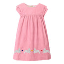 Frocks for Girls Summer Baby Girl Children Clothes Toddler Bunny Applique Casual Cotton Dress for Kids 2-7 Years