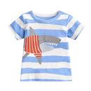 children summer new baby boy clothes animal shark cotton short sleeve t shirt girl tee tops