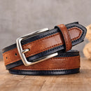 Men Leather Belt For Jeans Luxury Strap Western Designer Male Waist Trouser Belts Classic Vintage Pin Buckle