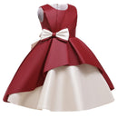 Summer Princess Dress For Kids Girl Bow Birthday Wedding Party Dresses Children Christmas Costume Clothes 3-10Y