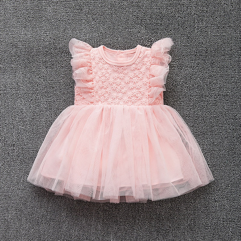 Baby summer dress girls princess lace dress baby christening baptism gown party wedding 0-12 months photo shooting cute dress