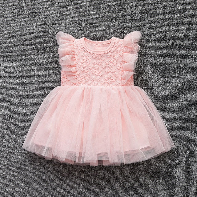Baby summer dress girls princess lace dress baby christening baptism gown party wedding 0-12 months photo shooting cute dress