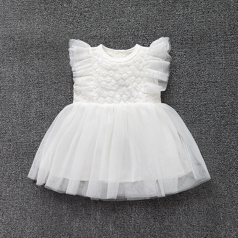 Baby summer dress girls princess lace dress baby christening baptism gown party wedding 0-12 months photo shooting cute dress