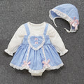 Bébé infantile enfants fille princesse robe + chapeau baptême baptême robe de soirée de mariage bébé anniversaire famille photo robe
