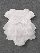 Robe body nouveau-né pour bébé filles mariage demi anniversaire body dentelle coton pulls été